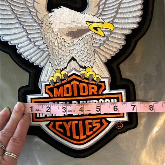 HARLEY-DAVIDSON UPWING EAGLE PATCH SILVER NEW - Picture 7 of 7
